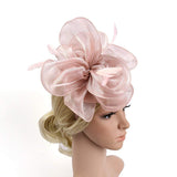 Bonito accesorio para el pelo dama Vintage boda Ascot razas velo de plumas Fascinator 1920 Gatsby sombrero de lujo