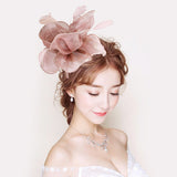 Bonito accesorio para el pelo dama Vintage boda Ascot razas velo de plumas Fascinator 1920 Gatsby sombrero de lujo