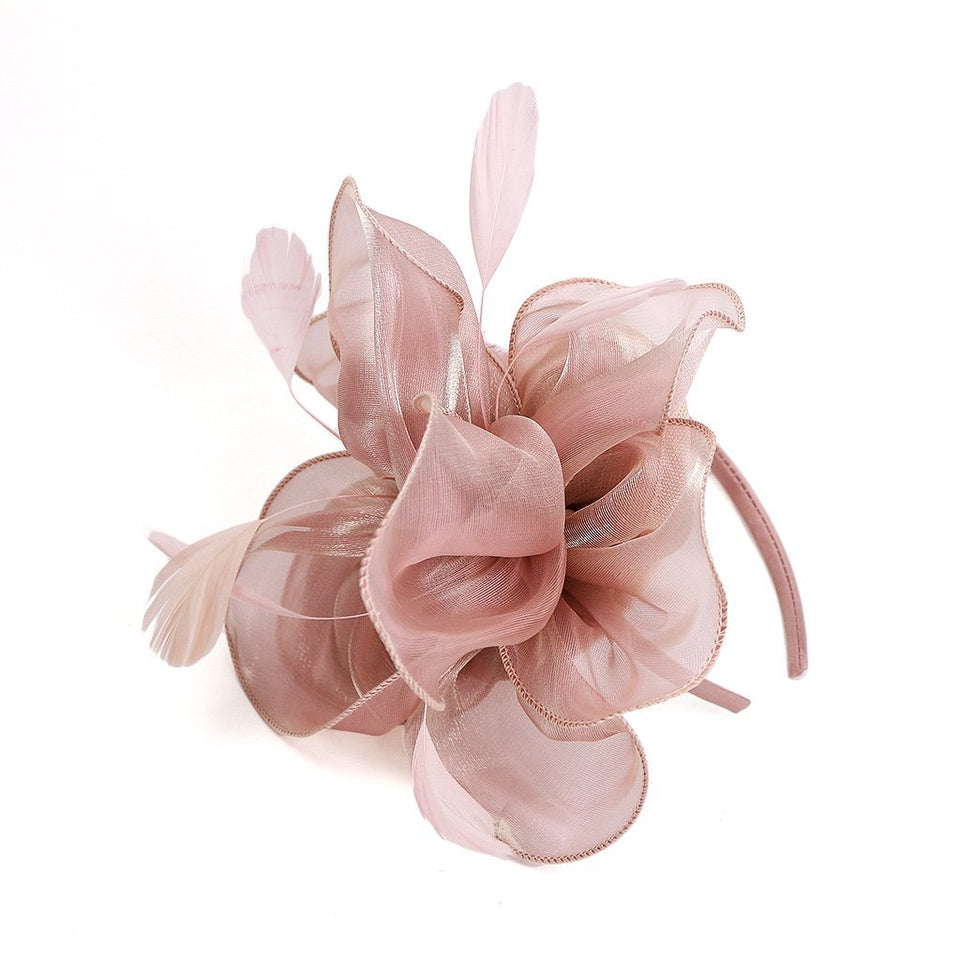Bonito accesorio para el pelo dama Vintage boda Ascot razas velo de plumas Fascinator 1920 Gatsby sombrero de lujo