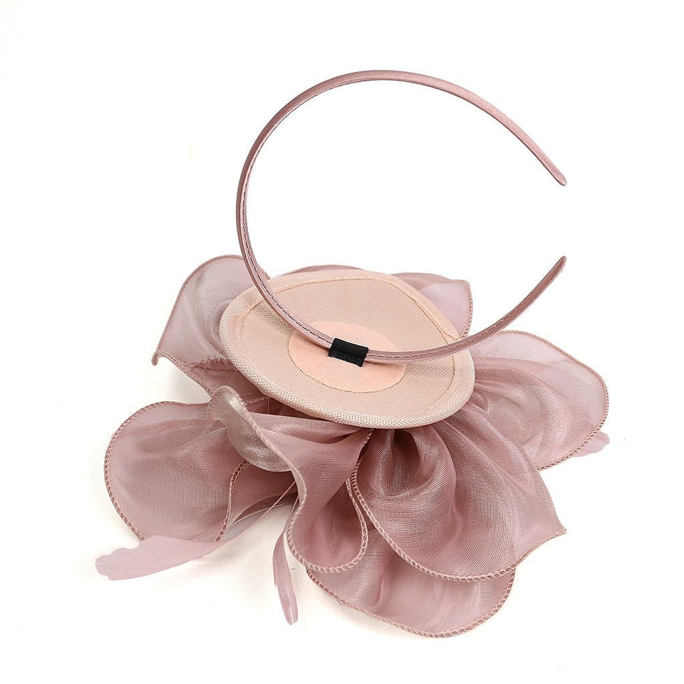 Bonito accesorio para el pelo dama Vintage boda Ascot razas velo de plumas Fascinator 1920 Gatsby sombrero de lujo