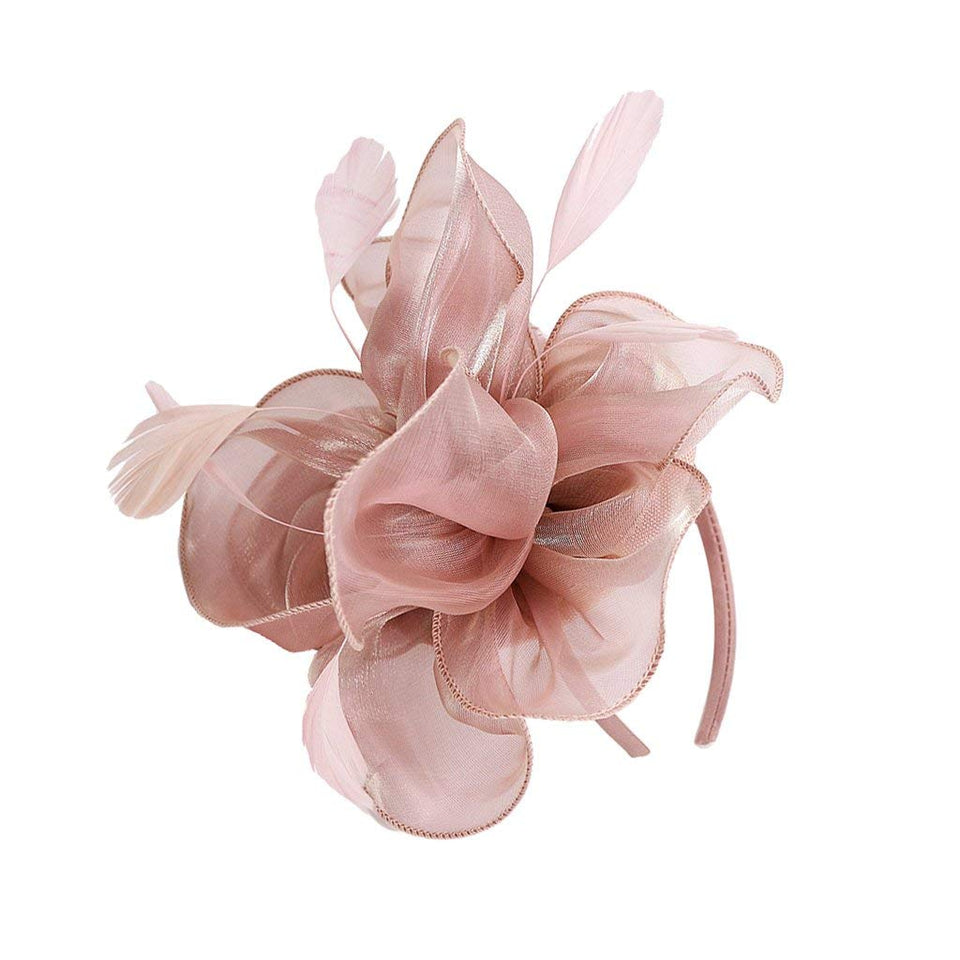 Bonito accesorio para el pelo dama Vintage boda Ascot razas velo de plumas Fascinator 1920 Gatsby sombrero de lujo