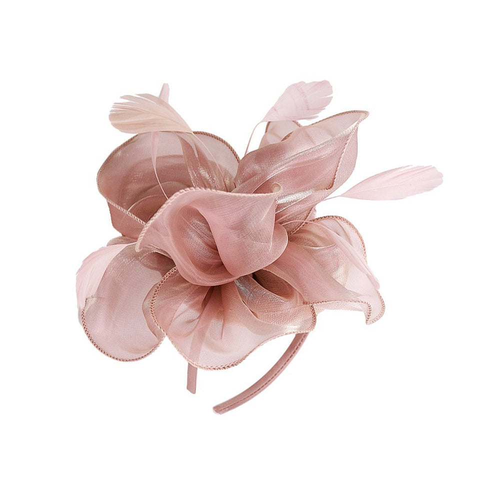 Bonito accesorio para el pelo dama Vintage boda Ascot razas velo de plumas Fascinator 1920 Gatsby sombrero de lujo