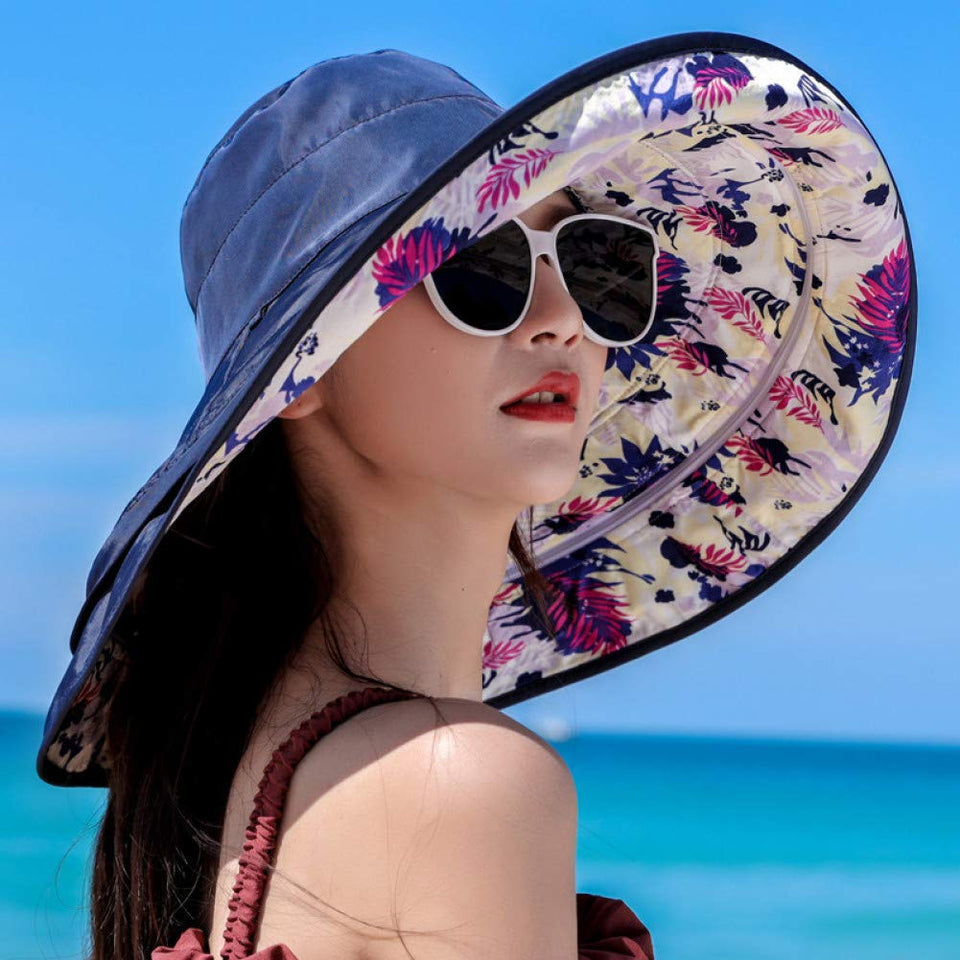 TYMYJF Aumentar Viseraverano Sol Desmontablesombrero De Playaprotección UV Sombrerocubierta De Dama Cara Sol Sombrero