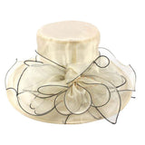 BrawljRORty - Sombrero para mujer, elegante, para boda, fiesta, iglesia, viaje, dama, ala ancha, flor, Azul, Una talla