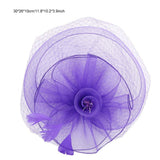 AUNMAS Sombrero de Malla Plumas Falsas Velo Flor Diadema Banquete Accesorios para el Cabello Dama Sombrero para la Boda Vestirse Cosplay Fiesta Fotografía(3#)