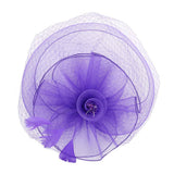AUNMAS Sombrero de Malla Plumas Falsas Velo Flor Diadema Banquete Accesorios para el Cabello Dama Sombrero para la Boda Vestirse Cosplay Fiesta Fotografía(3#)