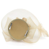 Fenical Pinza para el Cabello, Sombrero de Copa Mini Sombrero con Flores, Malla, Arco, Horquilla, Accesorio para Disfraz, para Dama de niña