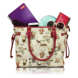BOLSA DE MUJER AL HOMBRO Y CON ASAS HENNEY BEAR. Tiernos estampados de ositos. Para uso casual y ocasiones especiales.