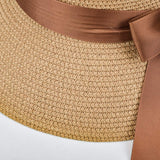 LDDENDP Sombrero de paja Sombrero para el sol Sombrero ancho plegable de tela Sombrero de paja hecho a mano Hipster Dama Sombrero de paja Pescador Sombrero de paja Cómodo y transpirable Salvaje Person
