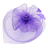 AUNMAS Sombrero de Malla Plumas Falsas Velo Flor Diadema Banquete Accesorios para el Cabello Dama Sombrero para la Boda Vestirse Cosplay Fiesta Fotografía(3#)