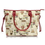 BOLSA DE MUJER AL HOMBRO Y CON ASAS HENNEY BEAR. Tiernos estampados de ositos. Para uso casual y ocasiones especiales.