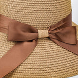 LDDENDP Sombrero de paja Sombrero para el sol Sombrero ancho plegable de tela Sombrero de paja hecho a mano Hipster Dama Sombrero de paja Pescador Sombrero de paja Cómodo y transpirable Salvaje Person