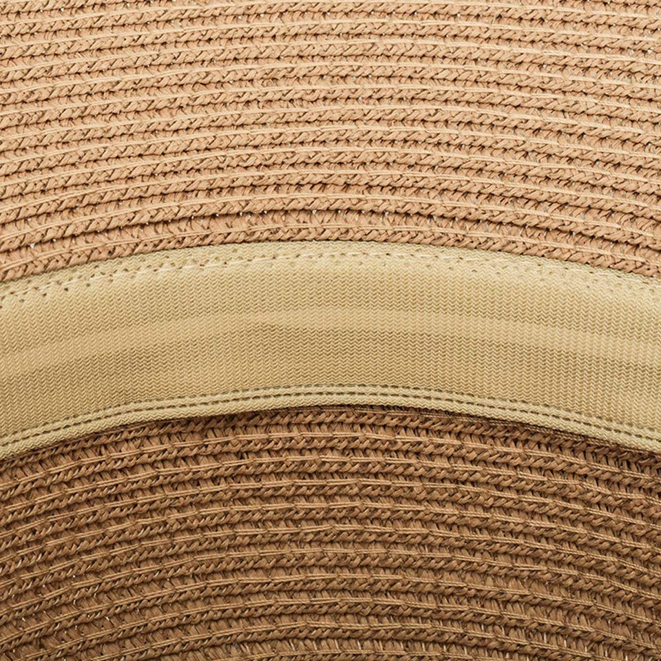 LDDENDP Sombrero de paja Sombrero para el sol Sombrero ancho plegable de tela Sombrero de paja hecho a mano Hipster Dama Sombrero de paja Pescador Sombrero de paja Cómodo y transpirable Salvaje Person
