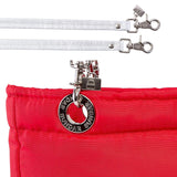 Bolsa para mujer marca Sundar ® Basica Roja c/cierre asas Plata Tradicional